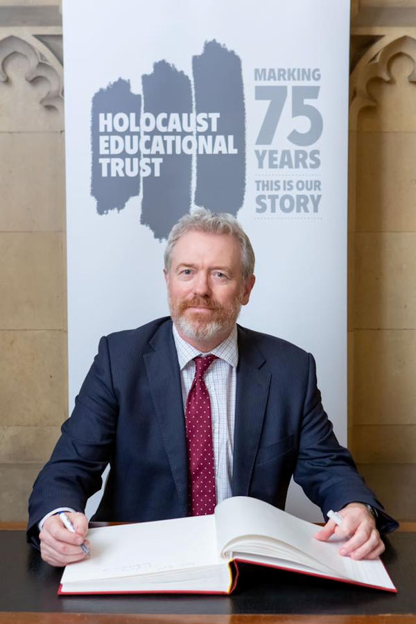 James Sunderland MP signs Holocaust Educational Trust Book of Commitment