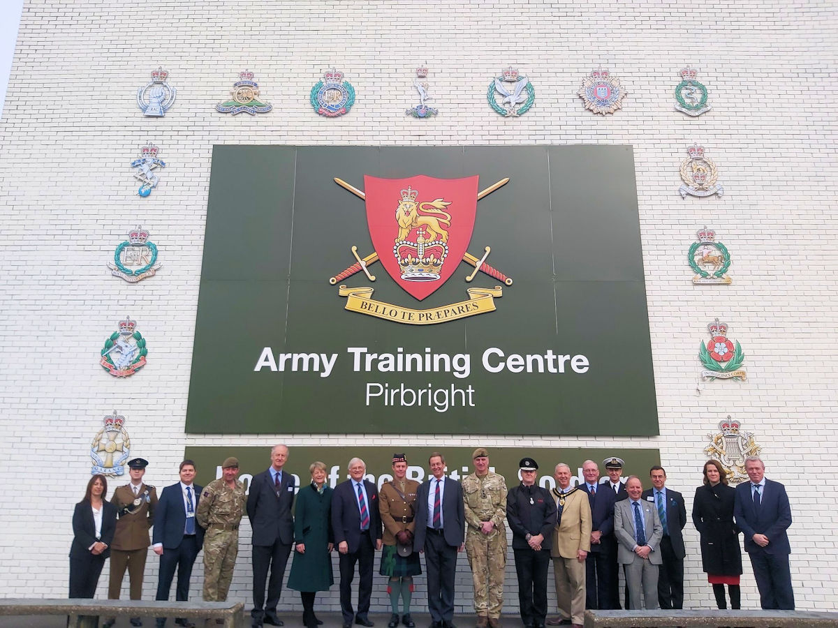 James Sunderland MP attends the Surrey Armed Forces Covenant Conference at Pirbright.