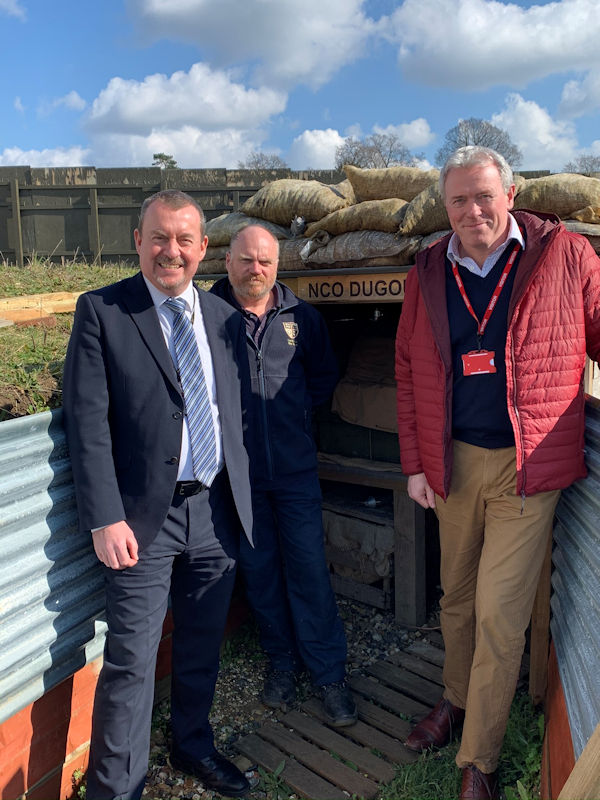 James visits The Trench Project at Garth Hill College, Bracknell