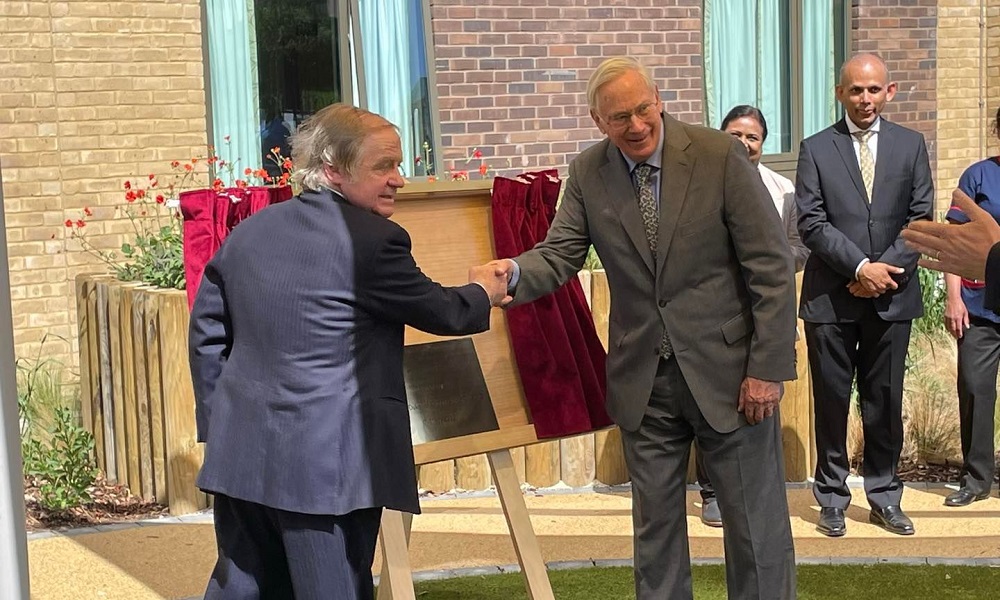 HRH the Duke of Gloucester at the official opening of Heathlands Care Home