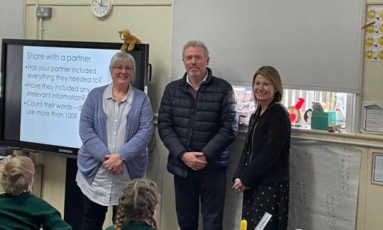 James Sunderland visits Crowthorne CofE Primary School