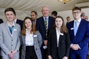 James Sunderland MP and apprentices from QinetiQ