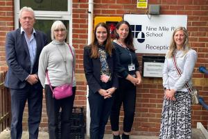 James Sunderland MP visits Nine Mile Ride Primary School