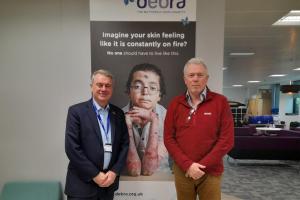 James Sunderland MP with Tony Byrne, CEO of DEBRA