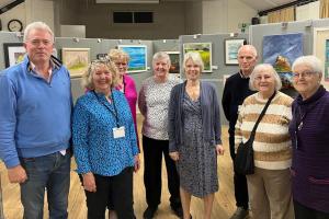 James Sunderland enjoys a visit to the Crowthorne and Sandhurst Art Society Exhibition