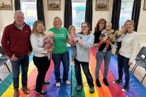 James Sunderland visits Mums and Monsters Play Group in Sandhurst.